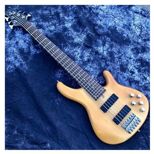 Circuito Amplificador De Bajo Eléctrico De Seis Rotores En Color Madera Original Con Pastilla Activa Dedicada Al Rendimiento(Brown)