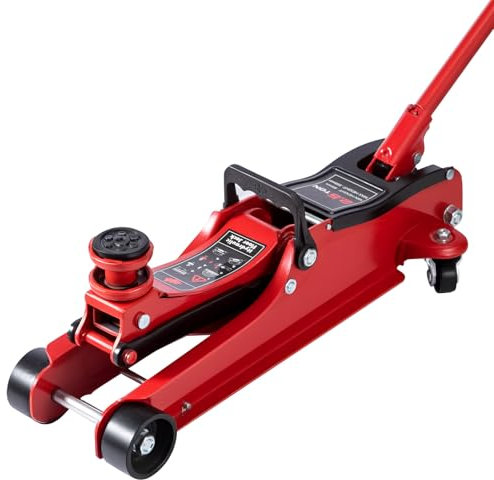 Holdfiturn Hydraulic Low Profile Floor Jack 2.5 Ton Heavy Duty Trolley Jack Hydraulic Car Jack Lift Garage for Car Van Truck Trailer Auto Repairing (Red)