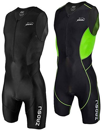 ZAOSU Herren Trisuit Z-Revolution | Triathlonanzug Einteiler mit leichtem Sitzpolster für den Wettkampf und das Training, Farbe:schwarz, Größe:XS