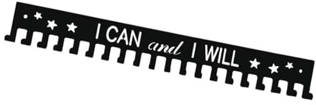 Milageto Elegante Porta Medaglie per Corsa, Ginnastica, Basket, Baseball, Ufficio, I Can I Will