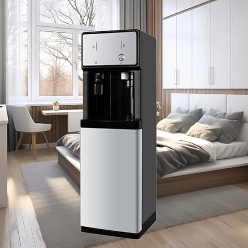 Refroidisseur d'eau -Distributeur d'eau Autonome Alimenté par Le Réseau Électrique,Distributeur d'eau Chaude Et Froide/Glace,Fontaine À Eau Glacée 220 V pour Usage Domestique Et Petites Entreprises