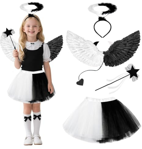 SPERMUOY Costume d'ange pour enfant fille - Ailes d'ange