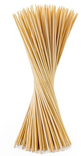 Karrma Ltd. Bamboo Skewers, 30cm, 300 Pack | BBQ Sticks for Grilling, Kabobs, Party Food, Fruit, Cocktail, Cooking and Craft