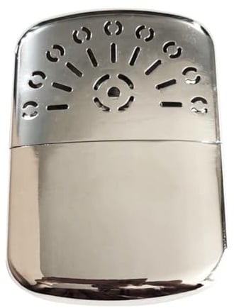 Uxsjakjsd Tragbarer Handwärmer Aus Metall für Den Außenbereich mit Tasche zum Angeln, Camping, Wandern, Warmer Winter-Taschenhandwärmer