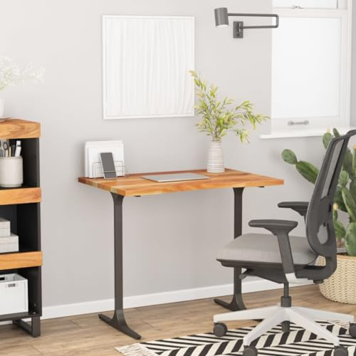 HETFTJN Schreibtischplatte 100x60x2,5 cm Akazie Massivholz Ergoform für Büro Küche Esszimmer Gartentisch Modernes Design Robust und Langlebig für Living Room Corridor und Home Office