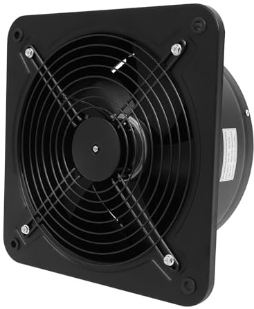 107W Abluftventilator Küche 2677m³/h Industrie Rauchabzug Wandventilator Wandlüfter Quadratisch Abluft mit Rücklaufklappe Metall Wandventilator Verbreitet in Kellern, Lagern, Wohnungen 35*35*13cm
