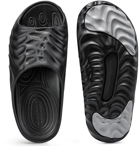 MIXIN Mens Sandals,Arch Support Recovery Lightweight Sport Slides Slippers with Removable Insoles, Open Toe Non-Slip Shoes for Beach, Garden, Travel & Daily Wear