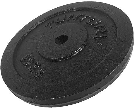 Tunturi Gewichte für Hanteln 1 x 10 kg, Hantelgewichte für 30 mm, Gusseisen