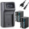 2X Blumax Akku NP-F970 / NP-F960 LG Zellen 7850mAh + Turbo-Ladegerät | kompatibel mit Sony NP-F750 NP-F550 NP-F990 für Blitzgeräte Videoleuchten Fieldmonitore