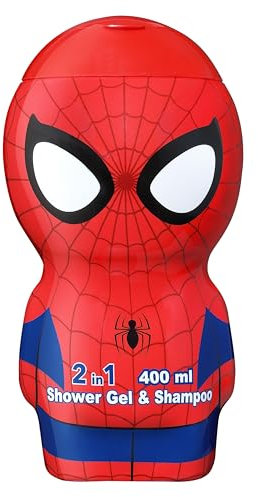 Air-Val International Spiderman Duschgel & Shampoo − 3D Figur mit tollem Duft, für Kinder und Erwachsene (400 ml)
