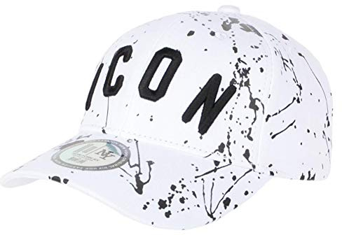 Hip Hop Honour Icon Baseballkappe, Weiß und Schwarz, Taguee Streetwear Baseball – Einheitsgröße – Weiß