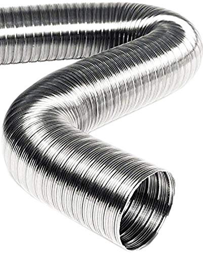 Tubo Corrugato Estensibile Flessibile in Alluminio per Canne Fumarie Caminetto (Ø 100 mm)