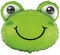 Ballonheld Folienballon Frosch ca. 70x60cm heliumgeeignet lange Schwebezeit Kinderballons