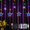 DazSpirit Christmas Star Window Light, 3.5m 138 LEDs Window Curtain Lights with 12 Star, USB or Battery Powered, 8 Modes & Timer, Waterproof, Hanging Stars Christmas Lights Indoor and Outdoor (Color)