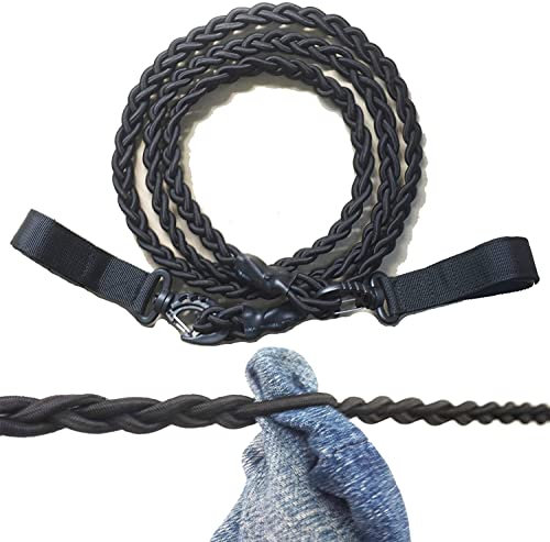 AUXPhome Cuerda Trenzada Triple, Cuerda de Secado portátil, para Ropa Interior y Exterior, Resistente al Viento, para Camping y Uso doméstico, no Necesita Gancho