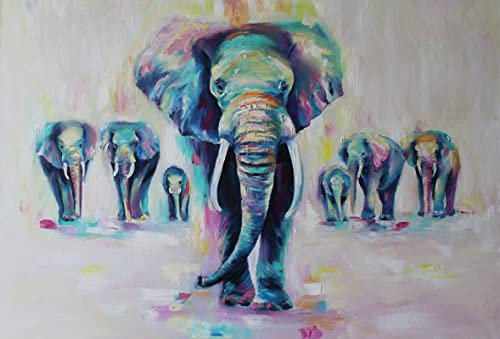 Puzzles FüR Erwachsene 1000 Teile Holzpuzzle Elefant und Elefantenbaby Hands On Game Family Decoration (F4, 1000 Teile)