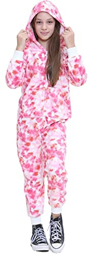 A2Z 4 Kids Animal Onesie for Kids Girls Boys Super Soft Costume Onesie - E.S 956 Tie Dye Pink 13