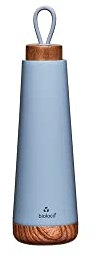 Chic Mic Bioloco Loop Thermosflasche aus Edelstahl hergestellt, Farbe: Graublau, Fassungsvermögen: 500 ml, Maße: 7.5 cm x 7.5 cm x 28 cm, BEL120