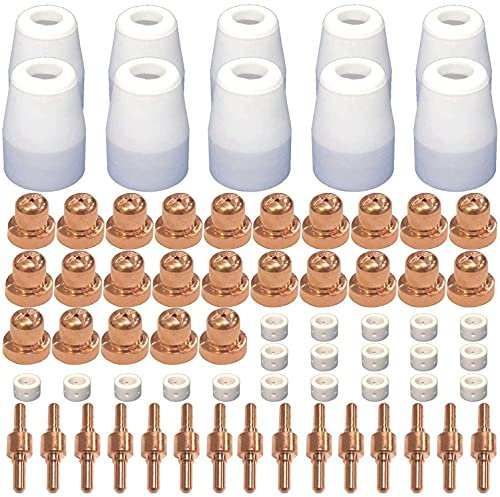 JNJOOD 70 Stück Plasmaschneid-Verbrauchsmaterialien (Standard) passend für Cut 40 50 mit Plasmaschneider-Fackel PT31 LG40