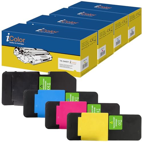 iColor Tonerkassette: Toner-Set für Kyocera-Drucker, ersetzt TK-5440BK/C/M/Y (Tonerkartuschen)