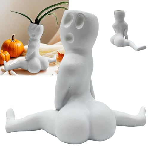 Divertida maceta de Halloween con diseño de fantasma, divertido soporte para plantas de aire, regalo de broma, soporte de exhibición de helecho de aire de resina, decoración de regalo para interiores