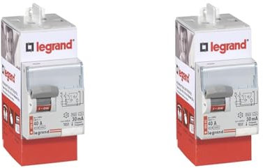 Legrand - Interrupteur différentiel bipolaire - 2P - typeF 30mA arrivée haut/départ haut 40A (Lot de 2)