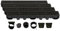 ScarMaxx - A15 Entwässerungsrinne Set - Bodenrinne - Regenwasser-Ablauf - Abfluss mit Gitter - Drainagekanal - Flach - Kunststoff - Bauhöhe 115 mm - mit Stegrost Classic Schwarz - 4m
