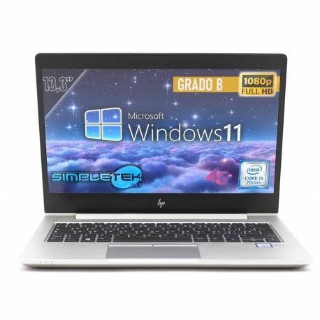 HP Portatile EliteBook 830 G5 Core i5 7° Gen 13,3 Full HD | 16GB RAM DDR4-480GB SSD M.2 | Windows 11 - Layout Tastiera ITA | HDMI Type-C (Ricondizionato)