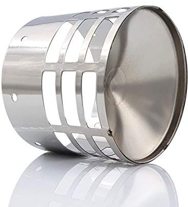 TYGERIX® Terminale Orizzontale a Parete Antivento in Acciaio per Scarico Fumi o Aspirazione Aria Ø 60 mm | Adatto per Stufe a Legna o Pellet Caldaie e Impianti | Resistente al Calore | Il Top