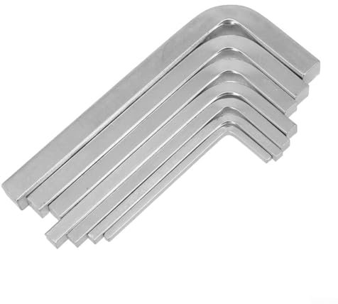 Juego de 7 llaves de cabeza cuadrada en forma de L de 3 a 10 mm, acero al cromo vanadio, juego de llaves cuadradas para tornillos de agujero de bolsillo