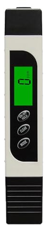 TDS EC Test Meter, 3 in 1 Wasserqualität und Temperatur Tester LCD Digitaler Wassertester für Trinkwasser, Aquarium und Schwimmbad (Weiß)