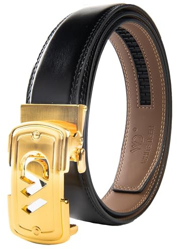 white deer belt (Gold und Schwarz, 115cm)