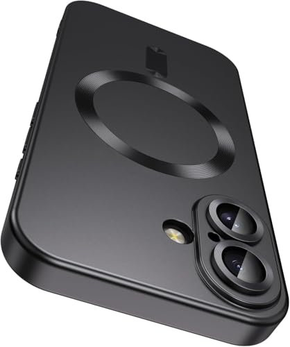 PfX xShield Case. für iPhone 16 Hülle für MagSafe – iPhone 16 Case Matt Schwarz - zusätzlicher Kameraschutz (iPhone 16)