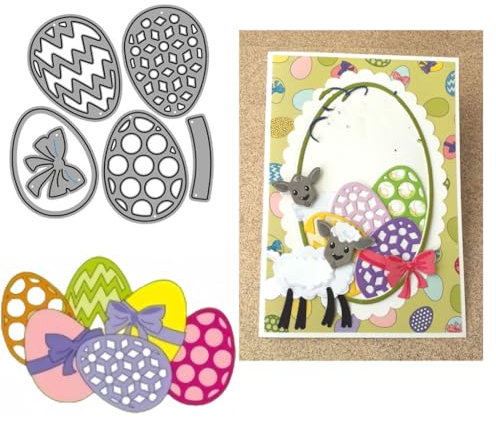 Sredwtk Ostereier Stanzschablonen Frühling Ostern Papierbasteln Schablonen für Scrapbooking, Fotoalbum, Karte, Papier Dekoration, Geschenk