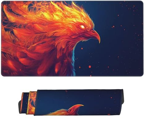 Groß Mauspad 100x50cm, Waterproof Gaming Mouse Pad Phoenix Mousepad, Mouse Pad XXL, Non-Slip Rubber Base, Soft Smooth Surface Extended Keyboard Desk Mat for Office Decor, Geschenke for Women B-291