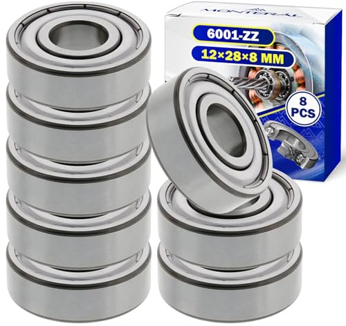 8 Stück Kugellager Universal 6001-ZZ 12x28x8 mm - MONTERAL