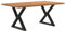 vidaXL Esstisch mit Baumkanten Hellbraun 180x100x74cm Massivholz Eiche, Küchentisch, Restauranttisch, Tisch Restaurant, Esszimmertisch, Bistrotisch