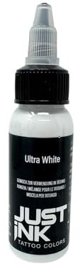 JUSTiNK Ultra WHITE 30ml Deutsche Profi TATTOO FARBE (REACH) - INKgrafiX®AKTION Just Ink Tattoofarbe
