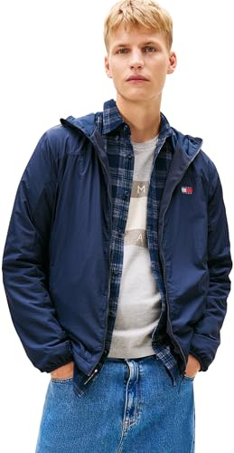 Tommy Jeans Herren Tjm Fleece Chicago Jacket Ext Dm0dm22291 Windbreaker-Jacke (1er Pack)
