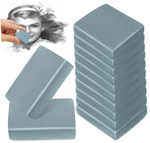 DIYEAH 12stücke Teiliges Modellierbare Knetradiergummis Künstler Radiergummi Für Skizzieren Zeichnen Mit Starker Haftung Aus Sicherem Kunststoff Für Schule Büro Und Malerei