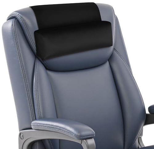 WdFour Samt Nacken- und Kopfkissen für Liegestuhl, Kleines ergonomisches Halswirbelstützkissen für Zuhause, Büro und Reisen, rutschfestes Kissen für Spannungsentlastung & Schulterkomfort (Schwarz)