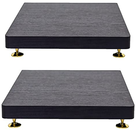 2 Pack Subwoofer Speaker Stands - Floor Isolation Base with Fixed Copper Na Audio Isolation Feet for Enhanced Sound Quality Black 35x35cm