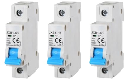 gloca Interruttore Magnetotermico 1P 220V-6KA (16 Ampere, 3)