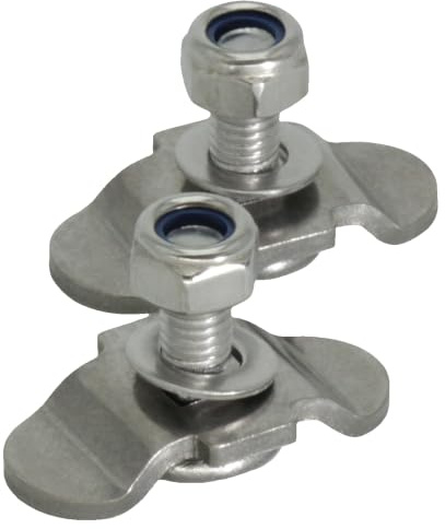 2x Schraubfitting Airlineschiene EDELSTAHL V2A M8x15 Endbeschlag für Zurrschienen Fitting Verschraubung Airline