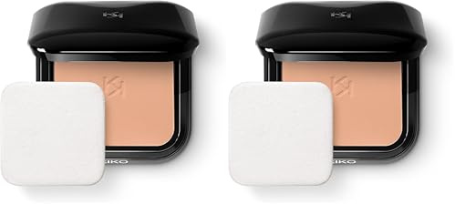 KIKO Milano Full Coverage Blurring Powder Foundation 10 | High-Coverage Powder Foundation (Pack of 2)