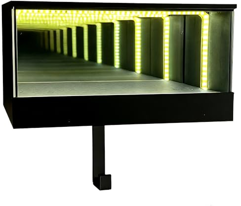 HOVCEH Porte clé Mural, Infi.nity Mirror Accroche Clef Mural Garage avec LED, Boite a Clefs Murale Design pour Passionnés D'automobile