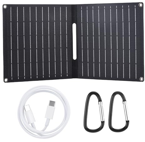 Panneau Solaire Portable 15W 5V, Pliable, Étanche IP67, USB et Type - C, Recharge Rapide - Technologie Intelligente, Compact et Léger, Pour Camping et Randonnée