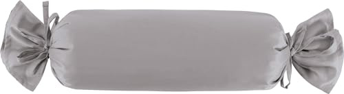 Erwin Müller Nackenrollenbezug Landshut Mako-Satin Silber Größe 40x15 cm Ø