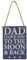 Dad Love You to The Moon and Back Metal Hanging Sign
