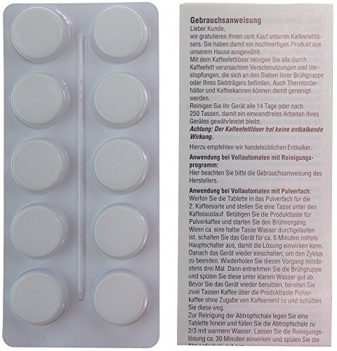 10x Reinigungstabletten für Bosch Vero und Siemens EQ Kaffeevollautomaten